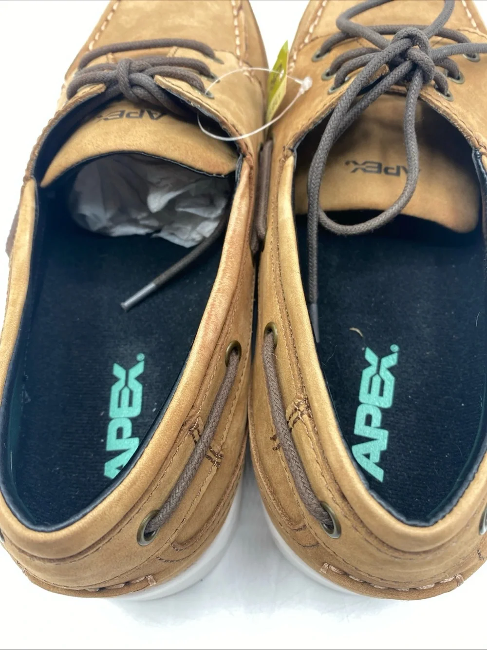 Apex LT820M Boat Shoe orthopedic 11.5 Wide Casual Smart Grip Loafer Preppy brown